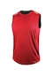 Erkek Nem Emici Hızlı Kuruma Atletik Teknik Performans Sporcu Sıfır Kol T-shirt Drıfıt-sıfırkol Kırmızı