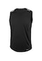 Erkek Nem Emici Hızlı Kuruma Atletik Teknik Performans Sporcu Sıfır Kol T-shirt Drıfıt-sıfırkol Siyah