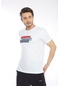 Erkek Spor Beyaz Bisiklet Yaka Slim Fit T-Shirt-3352