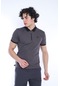 Erkek Spor Füme Polo Yaka Slim Fit T-Shirt-3344
