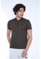 Erkek Spor Haki Polo Yaka Slim Fit T-Shirt-3347