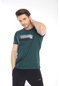 Erkek Spor Yeşil Bisiklet Yaka Slim Fit T-Shirt-3360