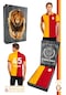 Galatasaray Lisanslı Match Day Kişiye Özel T-shirt Ahşap Kutulu Sarı