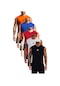 Genius Store 5'li Erkek Sporcu Sıfır Kol T-shirt Mg-atlet5 Siyah-beyaz-kırmızı-saksmavi-turuncu