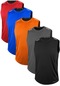 Genius Store 5'li Genius Store Erkek Hızlı Kuruma Sporcu Sıfır Kol T-shirt Drıfıt-sıfırkol Siyah-füme-turuncu-mavi-kırmızı