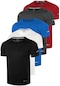 Genius Store 5'li Genius Store Erkek Nem Emici Hızlı Kuruma Atletik Teknik Performans Spor T-shirt Drıfıt-kısakol5 Siyah-beyaz-mavi-füme-kırmızı