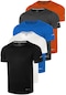 Genius Store 5'li Genius Store Erkek Nem Emici Hızlı Kuruma Atletik Teknik Performans Spor T-shirt Drıfıt-kısakol5 Siyah-beyaz-mavi-füme-turuncu