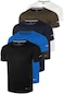 Genius Store 5'li Genius Store Erkek Nem Emici Hızlı Kuruma Atletik Teknik Performans Spor T-shirt Drıfıt-kısakol5 Siyah-mavi-lacivert-haki-beyaz