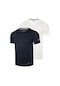 Genıus Store Erkek Nem Emici Hızlı Kuruma Atletik Teknik Performans Spor T-shirt Drıfıt-kısakol2 Beyaz - Lacivert