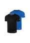 Genıus Store Erkek Nem Emici Hızlı Kuruma Atletik Teknik Performans Spor T-shirt Drıfıt-kısakol2 Siyah-mavi
