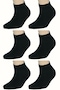 FandD Erkek Bambu Çorap Patik Dikişsiz Burun Kokulu Siyah 6 Çift