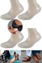 FandD Erkek Bambu Silikonlu Görünmez Çorap Ten Rengi 4 Çift