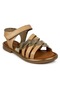 Piarmoni Msm Trend Sandals 2318 Cırtlı Altın Kız Çocuk Sandalet
