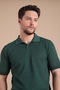 Ferraro Yeşil Polo Yaka Düğmeli Erkek Pamuk Triko T-Shirt