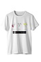 LuaLua Unisex Organik Pamuk Beyaz Baskılı Oversize Basic Tshirt