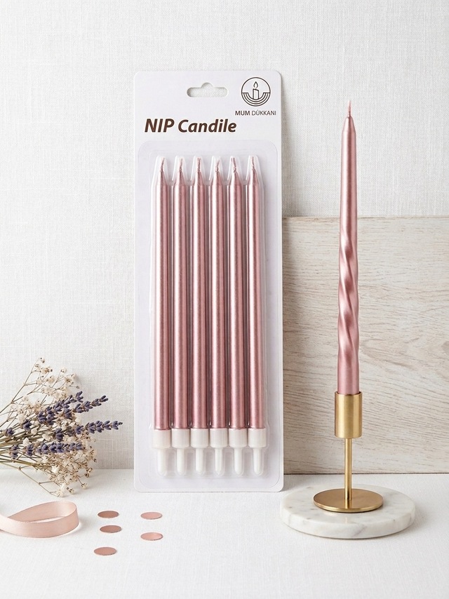 Top Candle Pasta Mumu 6 Adet Doğum Günü Ve Parti Kutlama Seti No:8