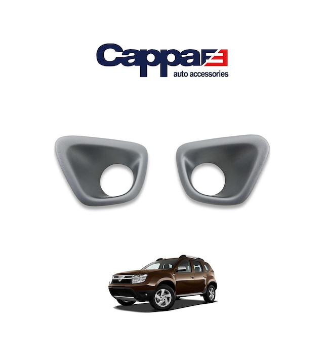 Cappafe Dacia Duster Sis Farı Çerçevesi Mat Gri 2010-2017