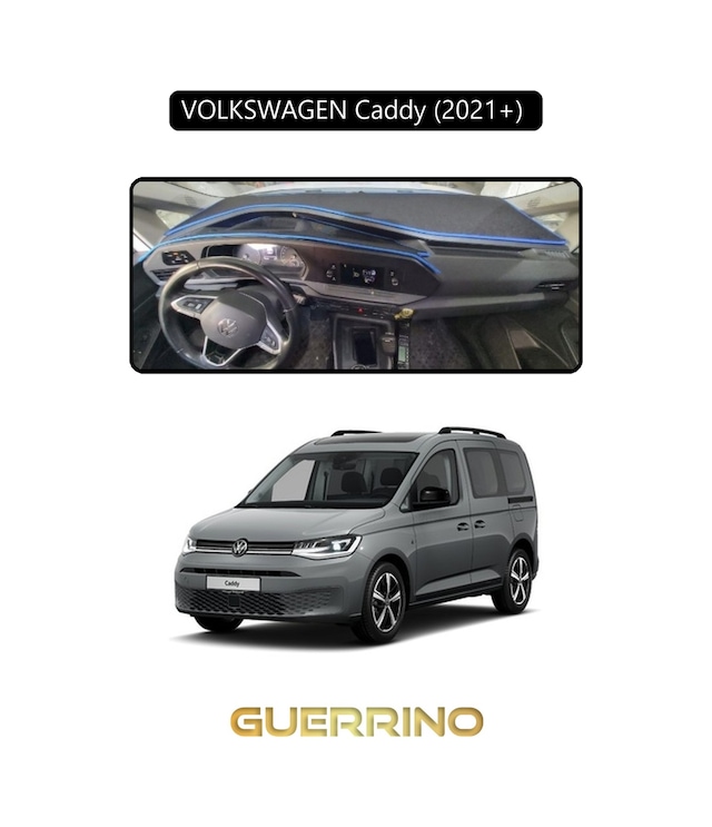Volkswagen Caddy 2021+ Torpido Koruma Halısı Siyah Kenar