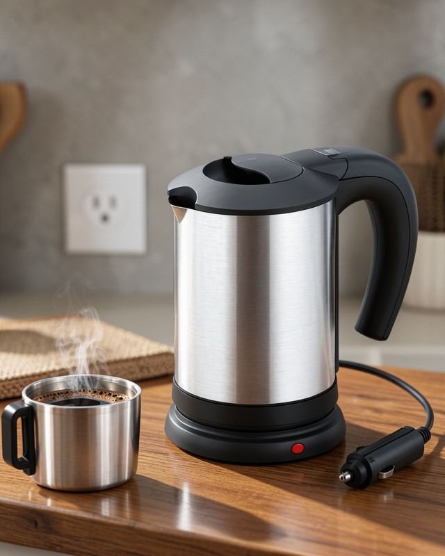 12v Araç Kettle Paslanmaz Çelik 1 L