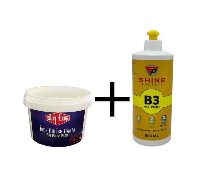 Sintaş 450gr İnce Pasta Shine Protect 500gr B3 Cila Set