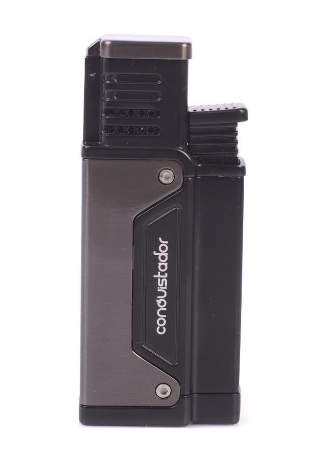 Conquistador Tek Torch Pürmüz Gunmetal Siyah Delicili Metal Puro Çakmağı Cnq-034