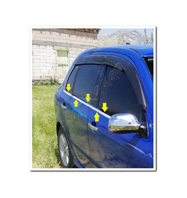 Woc Chrome Skoda Fabia Hb Krom Cam Çıtası 2000-2007 4 Parça Pasla