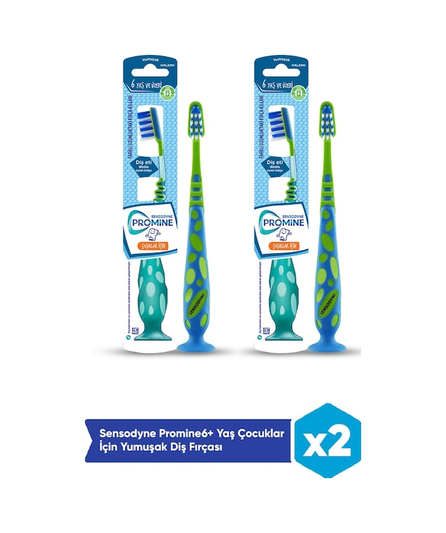 Sensodyne Promine 6 Yaş ve Üzeri Çocuk Özel Karakterli Yumuşak Diş Fırçası 2'li