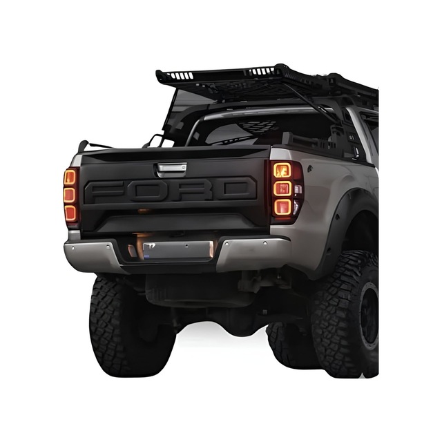 Ford Ranger 2016-2021 Bagaj Kapağı Kaplama Tailgate Kaplama Ford Yazı Vurgulu Siyah Mat