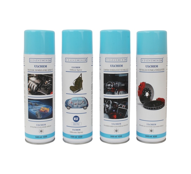 Ulchem Motor Temizleyici Sprey - Silikon -Torpido-Balata Sprey