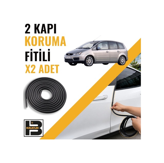 Ford C-max 1.nesil Kapı Koruma Fitili-iki Kapı-siyah-bm1215