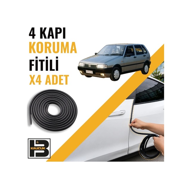 Fiat Uno Kapı Koruma Fitili-4 Kapı-siyah-bm2552