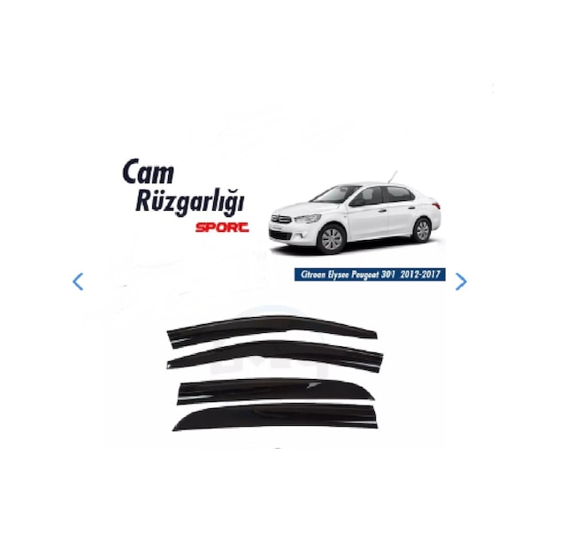 Citroen C Elysee Cam Rüzgarlığı Mugen 4 Lü