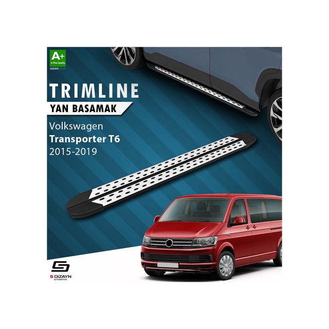 S-dizayn Vw Transporter T6 Uzun Şase Trimline Gri Yan Basamak 255