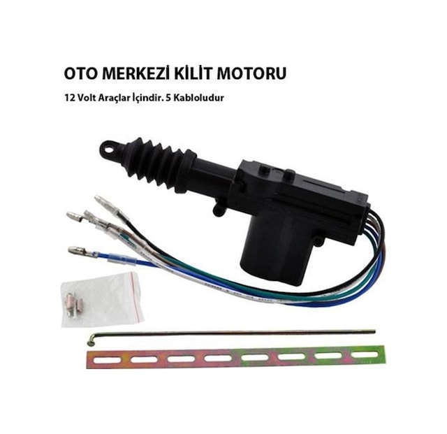 Merkezi Kilit Motoru Tek Motor 5 Kablo 12 Volt Ön Kapı
