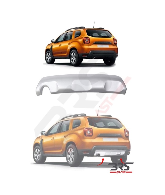 Dacia Duster Uyumlu 2018-2024 Abs Ön-Arka Difüzör Gri