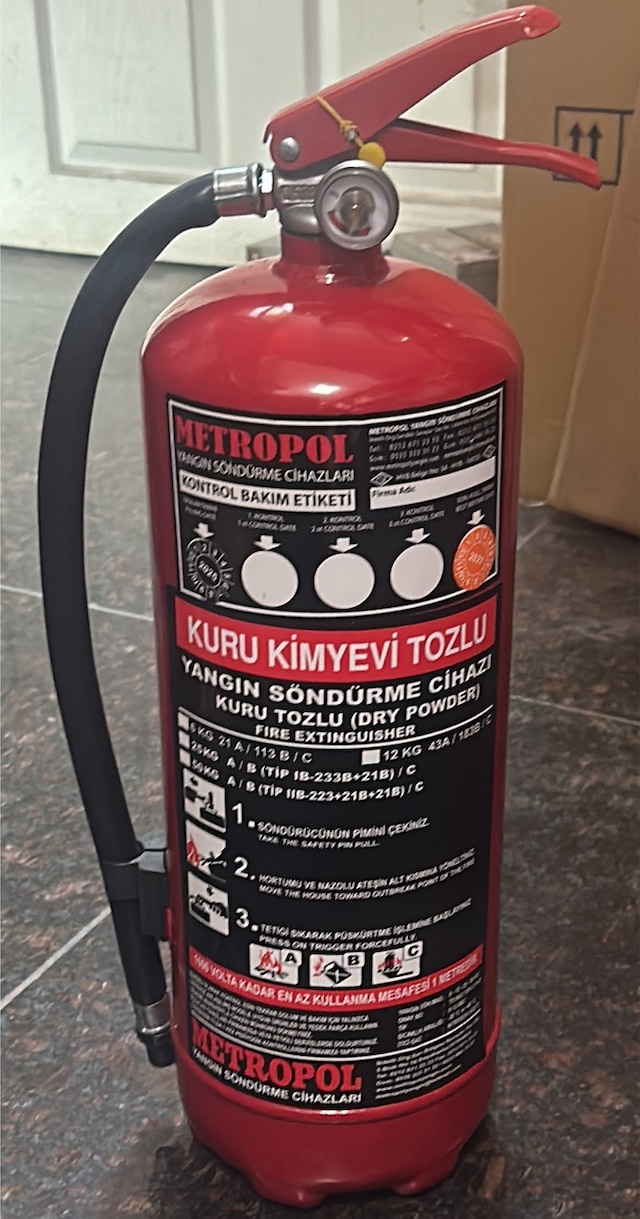 Hko Yangın Söndürücü Tüp 6 Kg Bakanlık Onaylı Abc 40 K.k.t