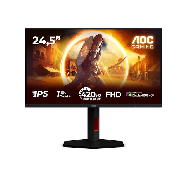 Aoc 25G4KUR 24.5" 420 Hz Oc 1 MS Hdmı Dp Adaptivesync Hdr400 Pivot FHD Fast IPS Gaming Monitör