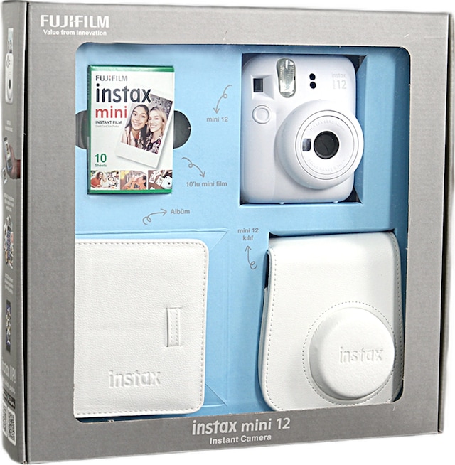 Fujifilm Instax Mini 12 + Albüm + Çanta + 10'lu Film