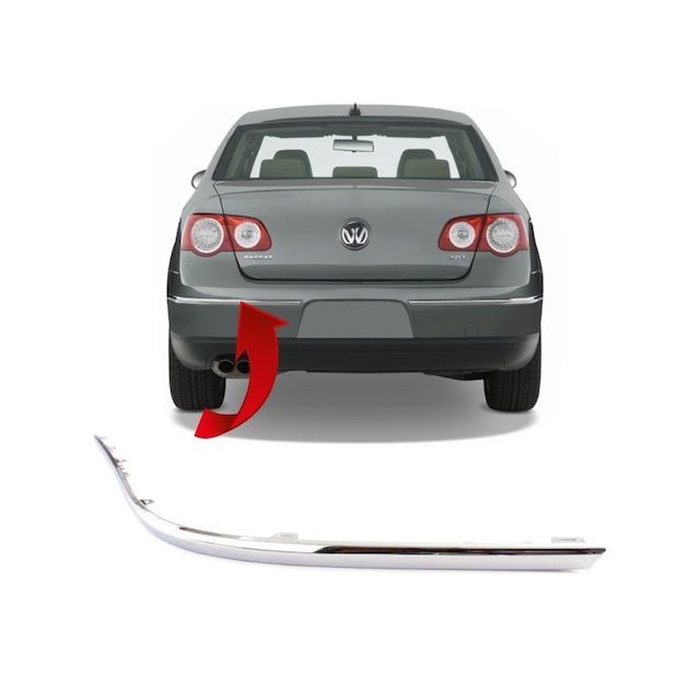 Gkl Vw Passat B6 Sol Arka Tampon Nikelajı 2006-2011 3C5807459A