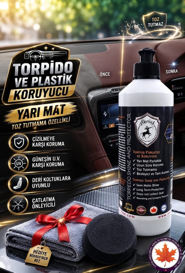 Torpido Parlatıcı Ve Koruyucu Pro 500ml + Bez Ve Sünger Hediye 1 adet