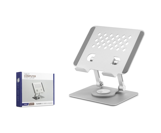 Metal 360 Derece Dönebilen Ergonomik Tablet Ve Laptop Standi - Silver Hdx8021