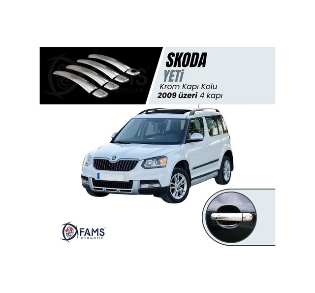 Famsotomotiv Skoda Yeti Krom Kapı Kolu 4 Kapı 2009 Üzeri P. Çelik