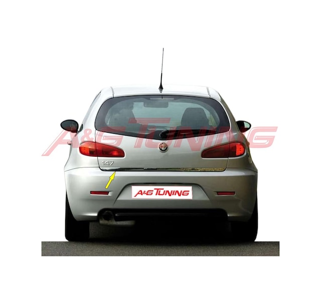 Alfa Romeo 147 Krom Bagaj Alt Çıtası Formlu Paslanmaz Çelik N11.4602