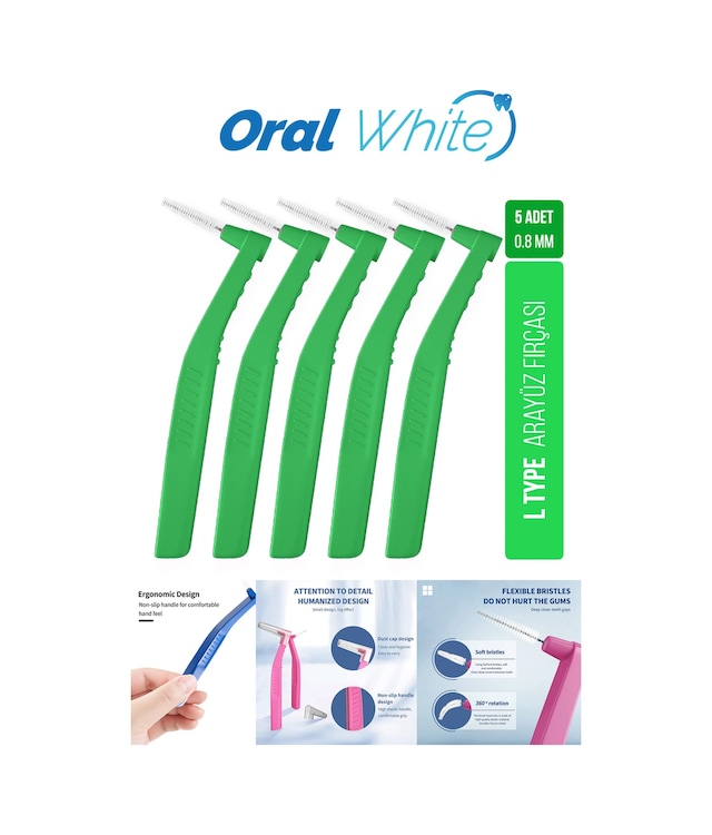 Oral White Arayüz Fırçası Yeşil 0.8 Mm Cleaning Pro 5 Adet