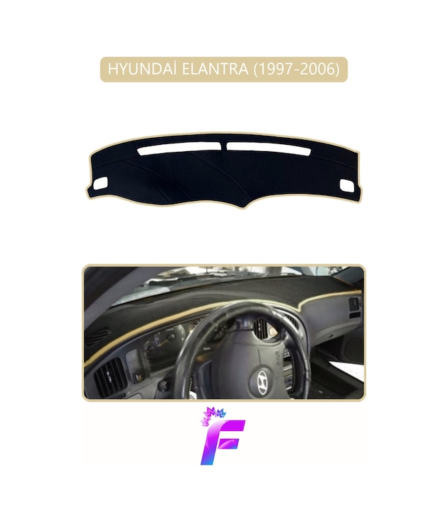 Hyundai Elantra 1997-2006 Uyumlu Torpido Örtüsü Yansıma Önleyici Hızlı Montaj Koruma G7 Torpido Halısı