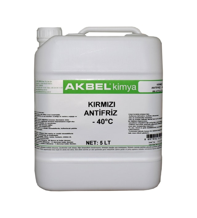 Akbel Kırmızı Antifriz 5 Lt - 40 Derecec