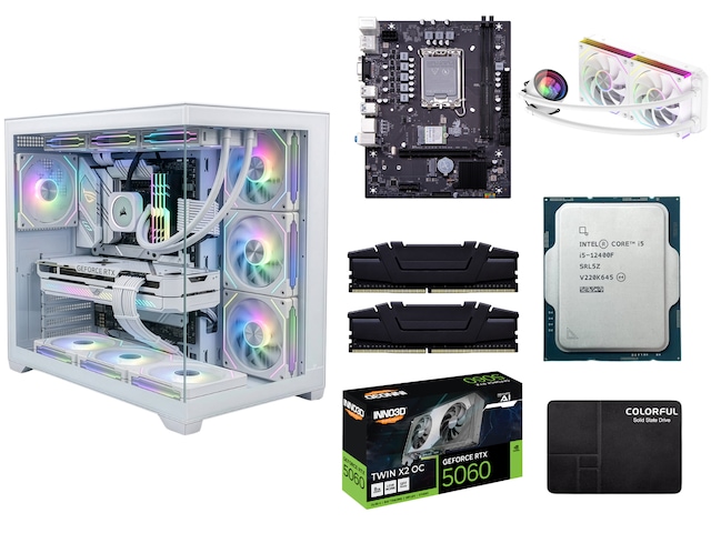 Ramtech Bilgisayar RMT-N11F-08 i5 12400F 16 GB 480 GB SSD RTX5060 Free Dos Masaüstü Oyuncu Bilgisayarı