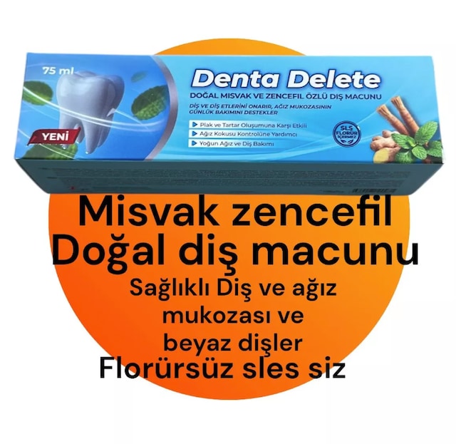 Denta Delete Misvak Zencefil Diş Macunu 75 Ml Beyazlık