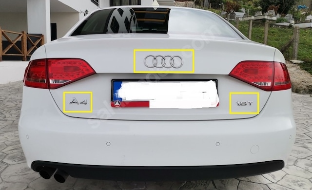 Audi A4 & 1.8T Yazı Ve Bagaj Arması Seti 3'Lü