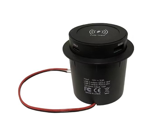 W-0101 Kablosuz Type-c Usb Portlu Araç Şarj Soketi Adaptörü 12v-24v